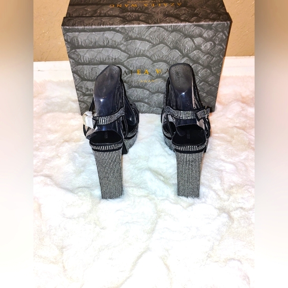 Azalea Wang Chantel Women's Rhinestone Platform Chunky Sandal, Sz 10. MSRP $80. - Picture 10 of 11